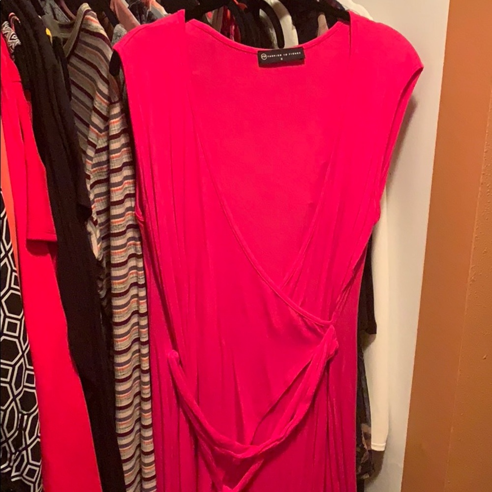 Fuchsia Wrap Dress